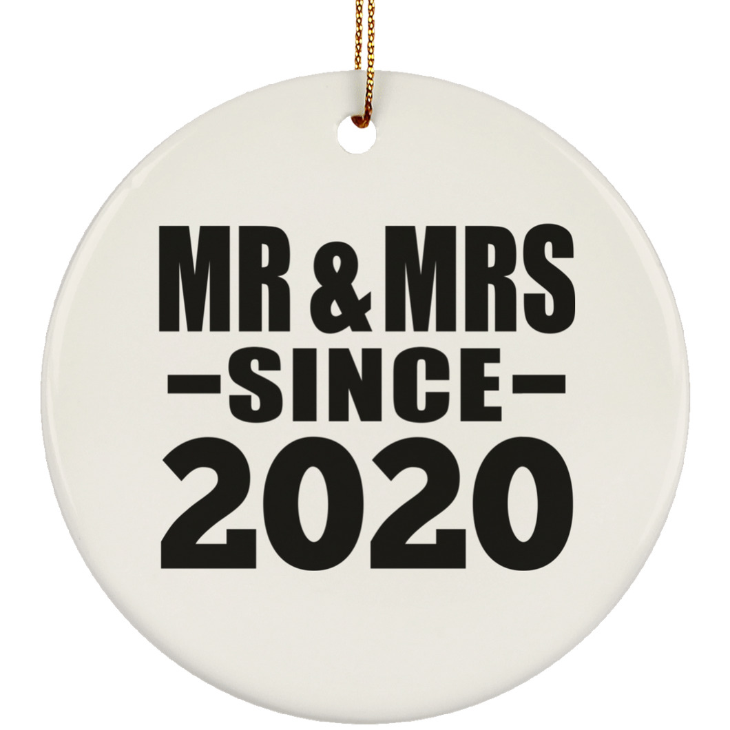 4th Anniversary Mr & Mrs Since 2020 - Circle Ornament