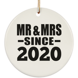 4th Anniversary Mr & Mrs Since 2020 - Circle Ornament