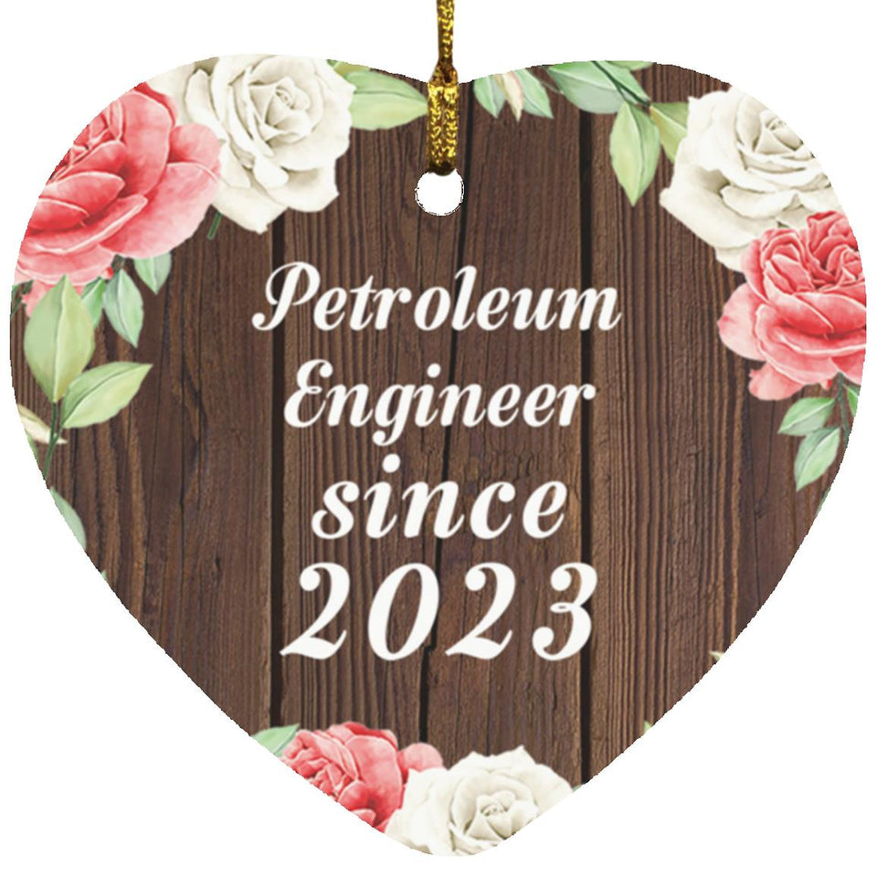 Petroleum Engineer Since 2023 - Heart Ornament A