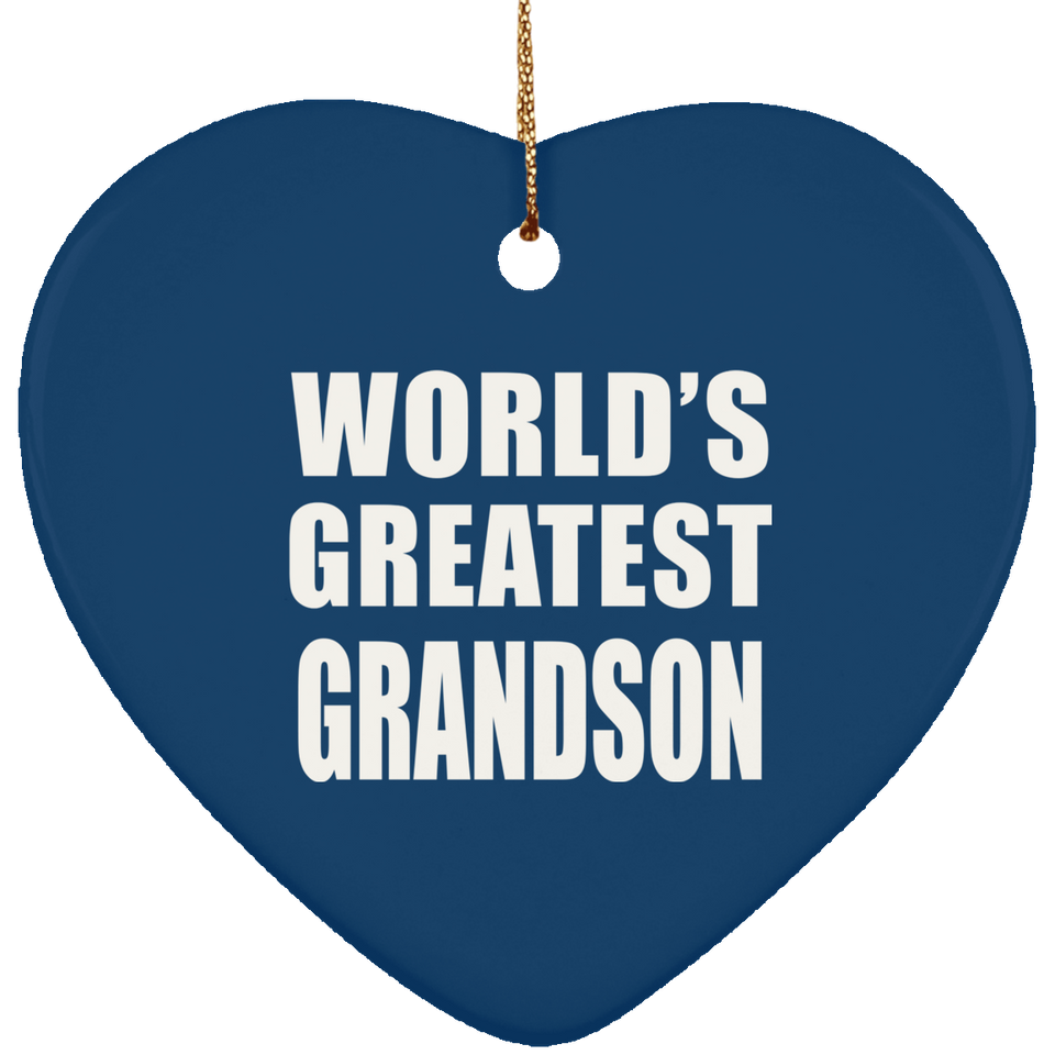World's Greatest Grandson - Heart Ornament