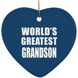 World's Greatest Grandson - Heart Ornament