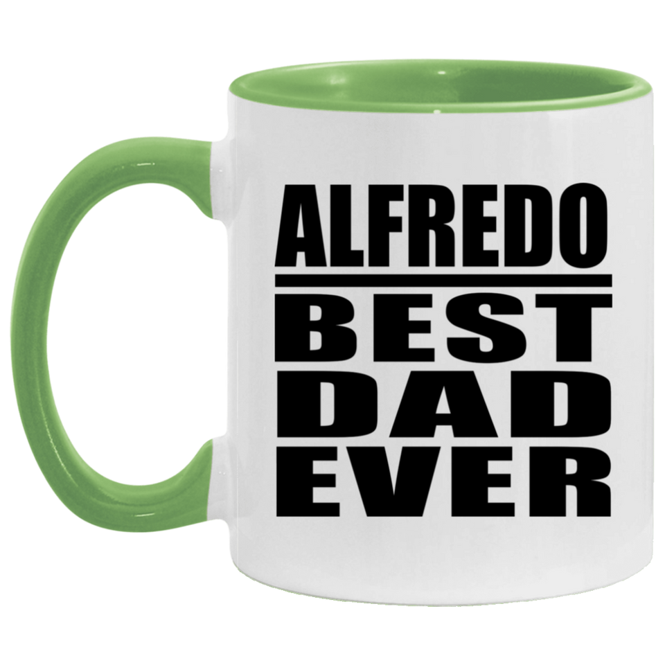 Alfredo Best Dad Ever - 11oz Accent Mug Green