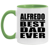 Alfredo Best Dad Ever - 11oz Accent Mug Green