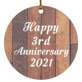 Happy 3rd Anniversary 2021 - Circle Ornament E