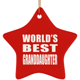 World's Best Granddaughter - Star Ornament