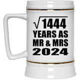 38th Anniversary Square Root of 1444 Years As Mr & Mrs 2024 - Beer Stein