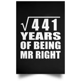 21st Anniversary Square Root of 441 Years of Being Mr Right - Poster Portrait