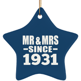 93rd Anniversary Mr & Mrs Since 1931 - Star Ornament