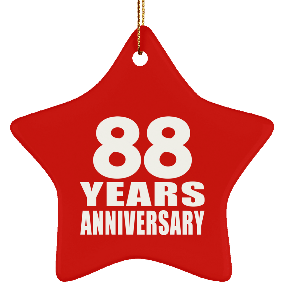 88th Anniversary 88 Years - Star Ornament