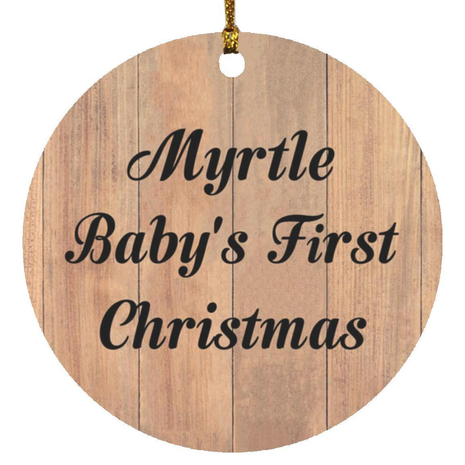 Myrtle Baby's First Christmas - Circle Ornament C