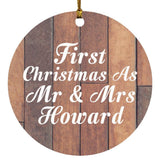 First Christmas As Mr & Mrs Howard - Circle Ornament E