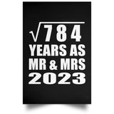 28th Anniversary Square Root of 784 Years As Mr & Mrs 2023 - Poster Portrait