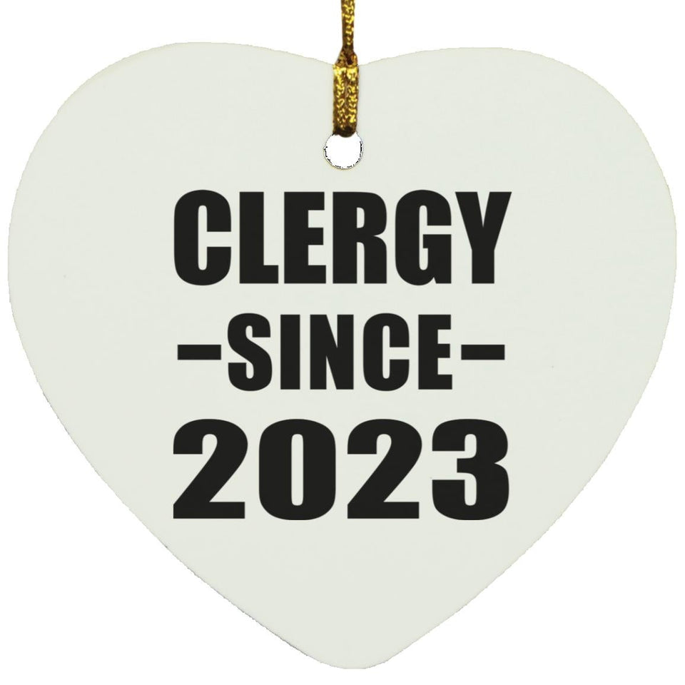 Clergy Since 2023 - Heart Ornament