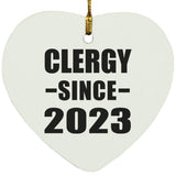 Clergy Since 2023 - Heart Ornament