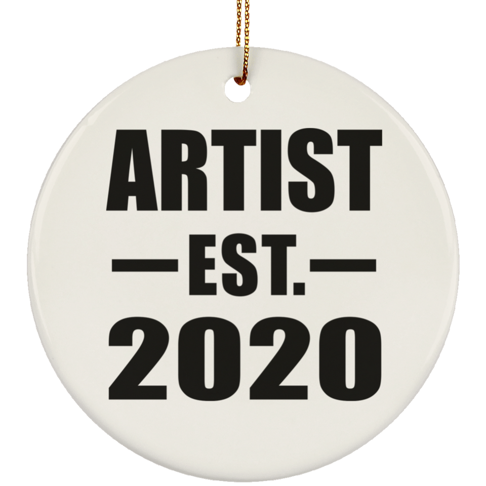 Artist Established EST. 2020 - Circle Ornament