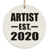 Artist Established EST. 2020 - Circle Ornament