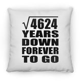 68th Anniversary Square Root of 4624 Years Down Forever To Go - Throw Pillow