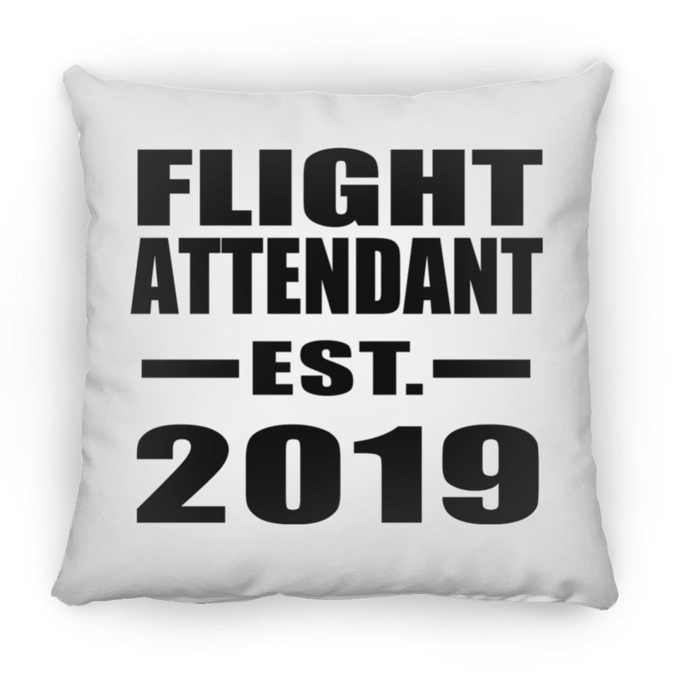 Flight Attendant Established EST. 2019 - Throw Pillow