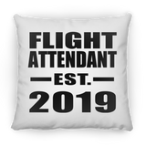 Flight Attendant Established EST. 2019 - Throw Pillow