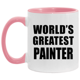 World's Greatest Painter - 11oz Accent Mug Pink