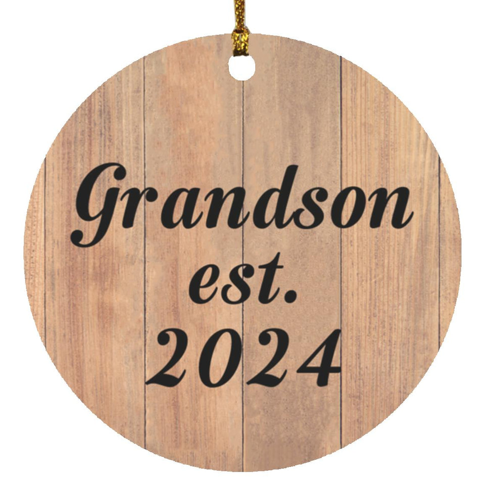 Grandson Established EST. 2024 - Circle Ornament C