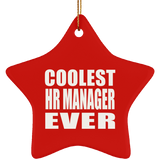 Coolest HR Manager Ever - Star Ornament