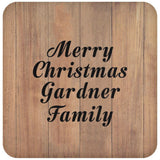 Merry Christmas Gardner Family - Drink Coaster C