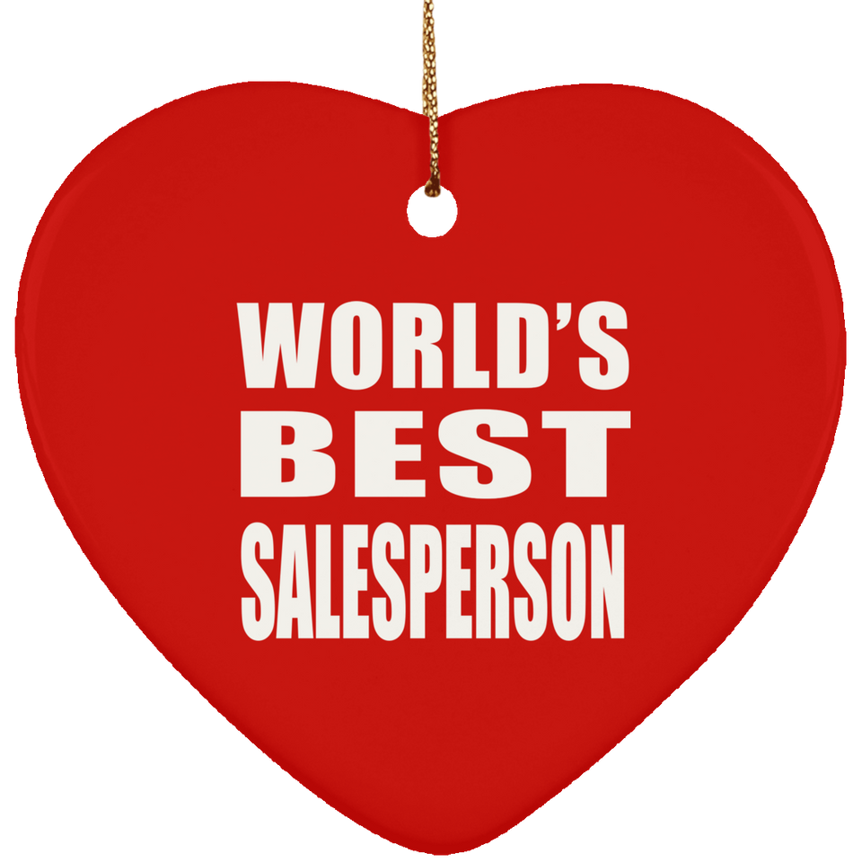 World's Best Salesperson - Heart Ornament