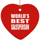 World's Best Salesperson - Heart Ornament