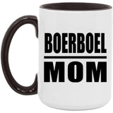 Boerboel Mom - 15oz Accent Mug Black