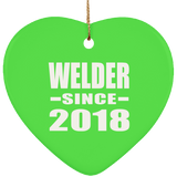 Welder Since 2018 - Heart Ornament