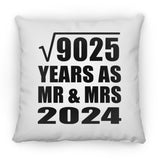 95th Anniversary Square Root of 9025 Years As Mr & Mrs 2024 - Throw Pillow