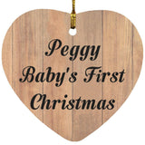 Peggy Baby's First Christmas - Heart Ornament C