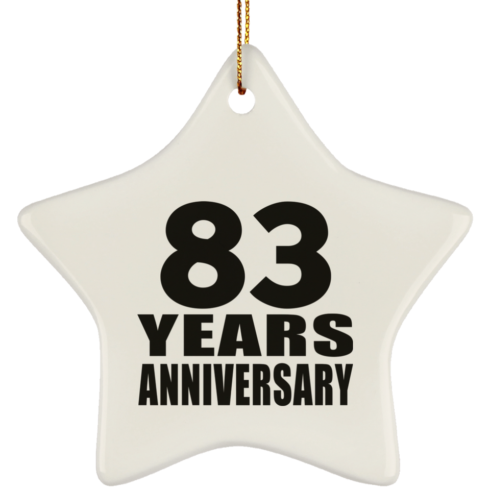 83rd Anniversary 83 Years - Star Ornament