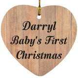 Darryl Baby's First Christmas - Heart Ornament C
