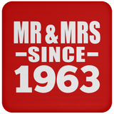 61st Anniversary Mr & Mrs Since 1963 - Drink Coaster