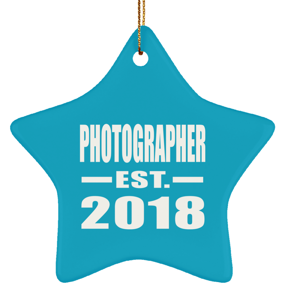 Photographer Established EST. 2018 - Star Ornament