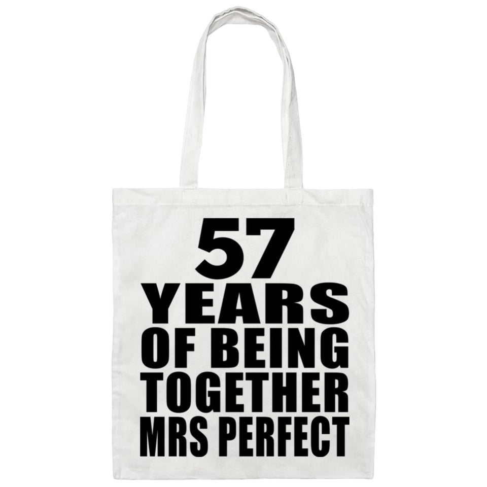 57th Anniversary 57 Years Of Being Mrs Perfect - Tote Bag White