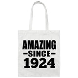100th Birthday Amazing Since 1924 - Tote Bag White