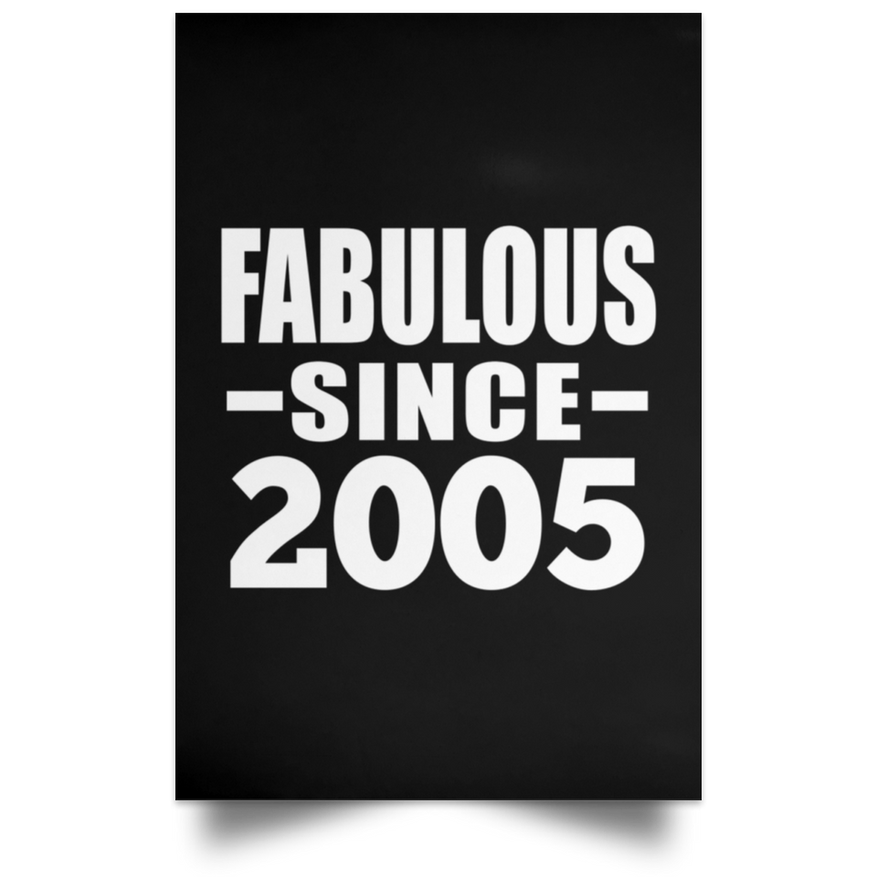 19th Birthday Fabulous Since 2005 - Poster Portrait