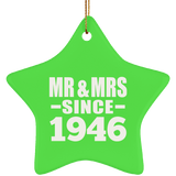 78th Anniversary Mr & Mrs Since 1946 - Star Ornament