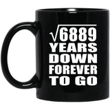 83rd Anniversary Square Root of 6889 Years Down Forever To Go - 11oz Coffee Mug Black