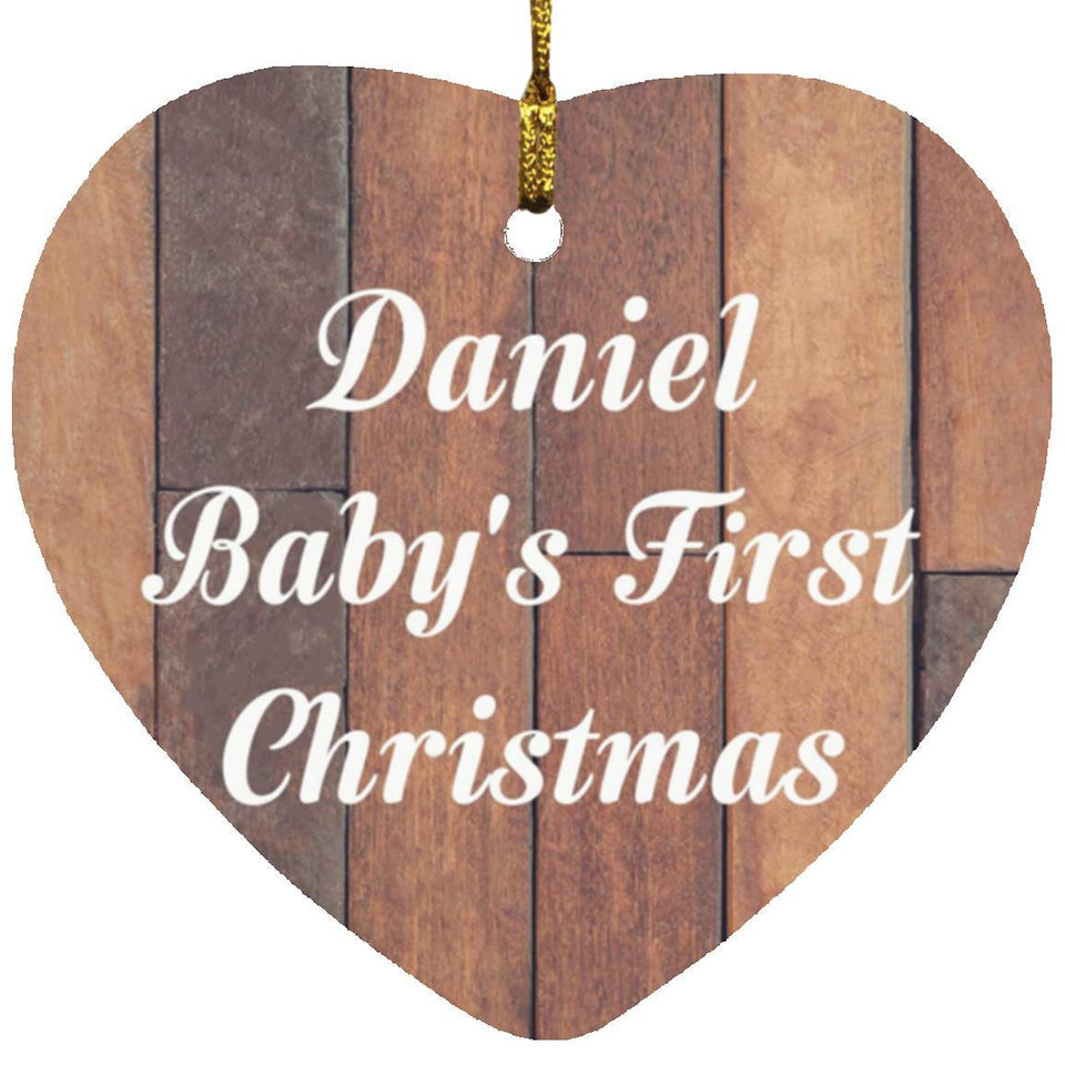 Daniel Baby's First Christmas - Heart Ornament E