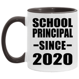 School Principal Since 2020 - 11oz Accent Mug Black