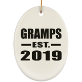 Gramps Established EST. 2019 - Oval Ornament