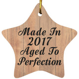 7th Birthday Made In 2017 Aged To Perfection - Star Ornament C