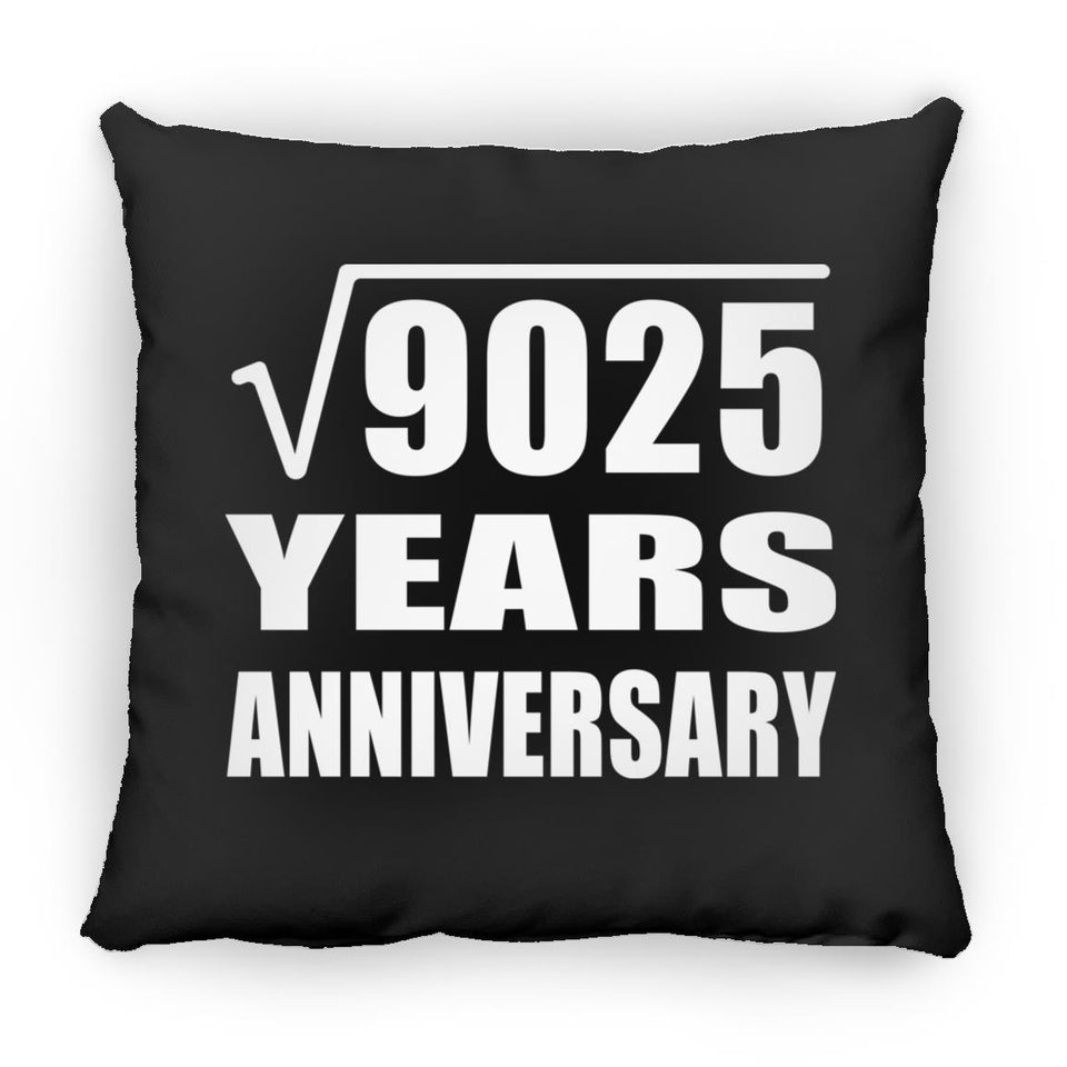95th Anniversary Square Root of 9025 Years Anniversary - Throw Pillow Black