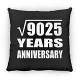 95th Anniversary Square Root of 9025 Years Anniversary - Throw Pillow Black