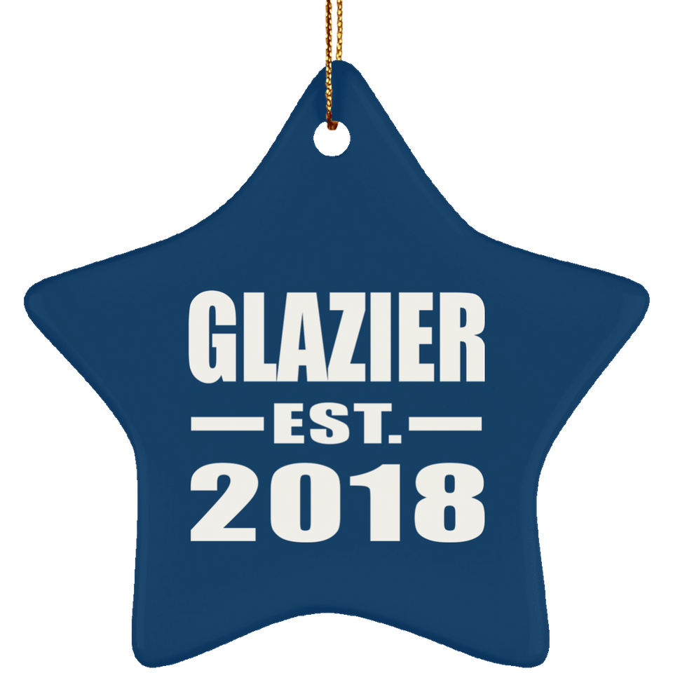 Glazier Established EST. 2018 - Star Ornament