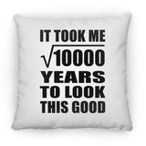 100th Birthday Took Square Root of 10000 Years To Look Good - Throw Pillow